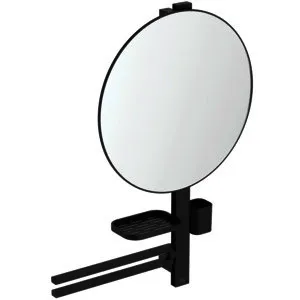 Ideal Standard Beauty Bar Accessoires-Kombi. Alu+ L800 mit Spiegel d:500mm Silk Black