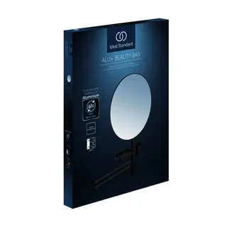 Ideal Standard Beauty Bar Accessoires-Kombi. Alu+ L800 mit Spiegel d:500mm Silk Black – Bild 3