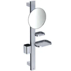 Ideal Standard Beauty Bar Accessoires-Kombi. Alu+ S700 mit Spiegel d:200mm Silver