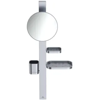Ideal Standard Beauty Bar Accessoires-Kombi. Alu+ S700 mit Spiegel d:200mm Silver – Bild 2