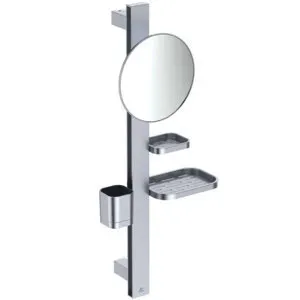 Ideal Standard Beauty Bar Accessoires-Kombi. Alu+ S700 mit Spiegel d:200mm Silver – Bild 3