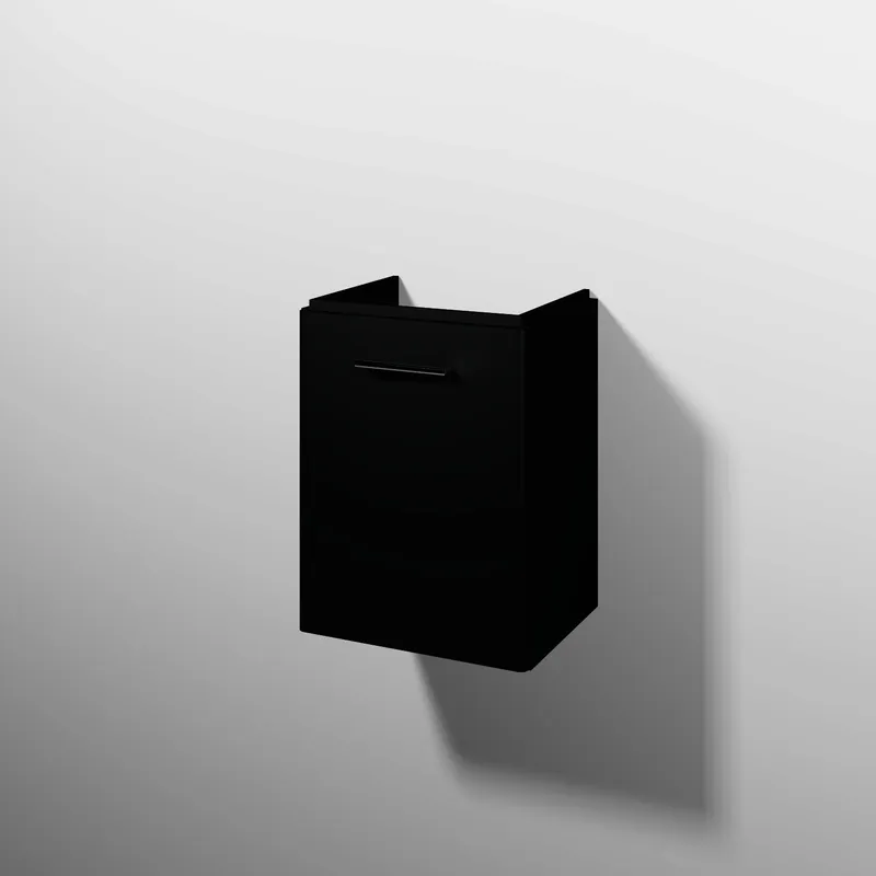 sanibel 5001 Waschtisch-Unterbau KF20008R Griff Tür rechts 432x575x345mm Schwarz-Matt