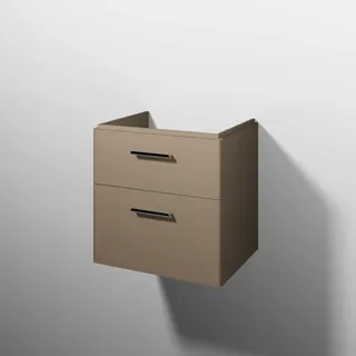 sanibel 5001 Waschtisch-Unterbau KF20267 Griff 2 Auszüge 575x575x455mm Sandgrau-Matt