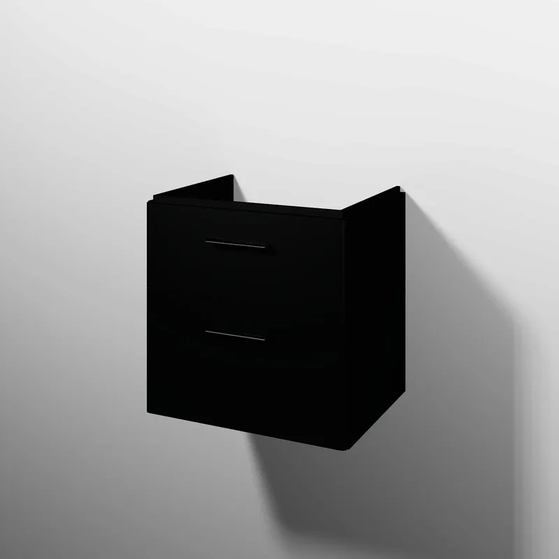 sanibel 5001 Waschtisch-Unterbau KF20208 Griff 2 Auszüge 575x575x455mm Schwarz-Matt