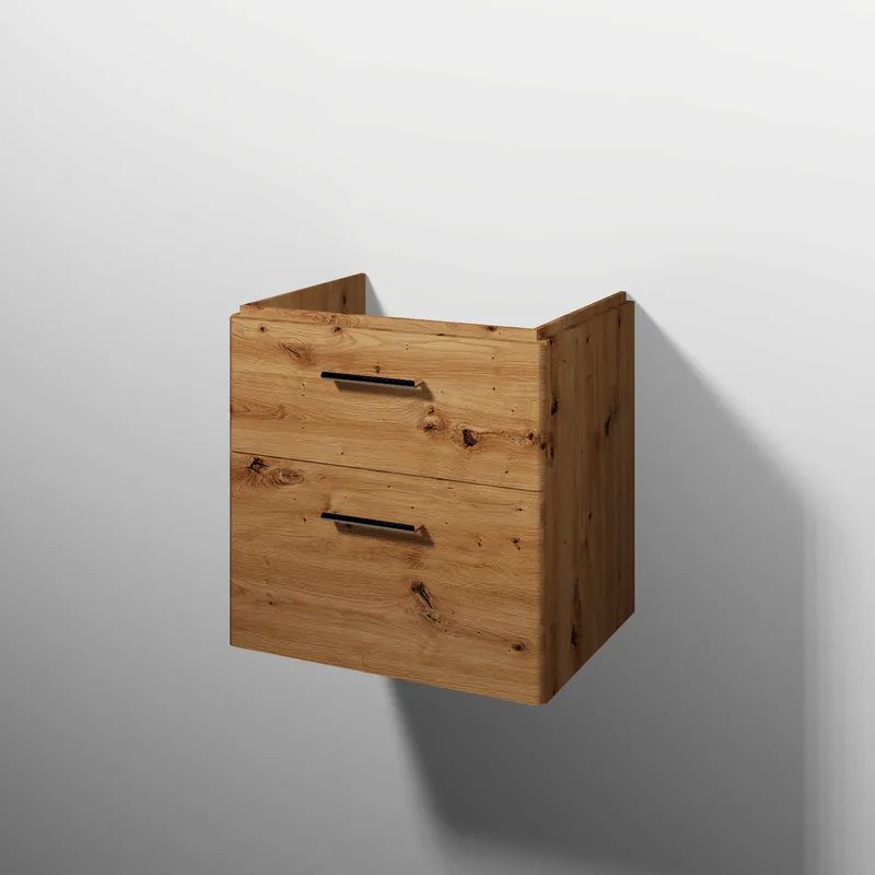 sanibel 5001 Waschtisch-Unterbau KF20285 Griff 2 Auszüge 575x575x455mm Eiche-Natural