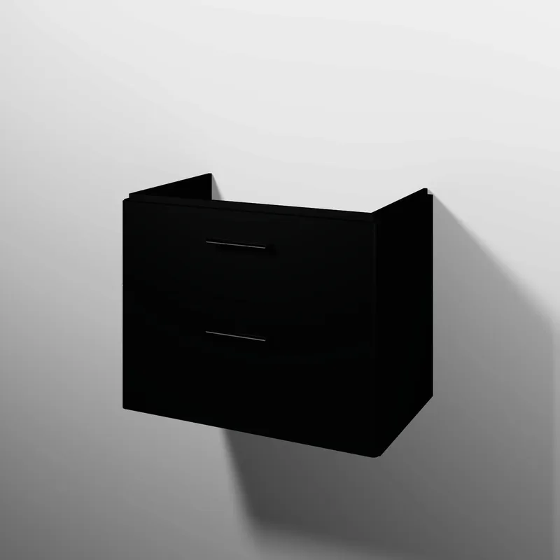 sanibel 5001 Waschtisch-Unterbau KF20408 Griff 2 Auszüge 730x575x455mm Schwarz-Matt