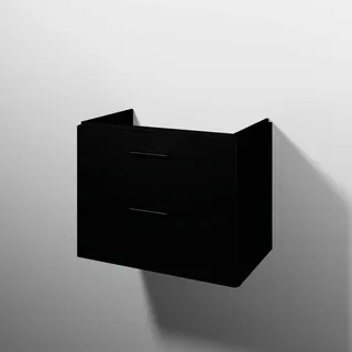 sanibel 5001 Waschtisch-Unterbau KF20408 Griff 2 Auszüge 730x575x455mm Schwarz-Matt
