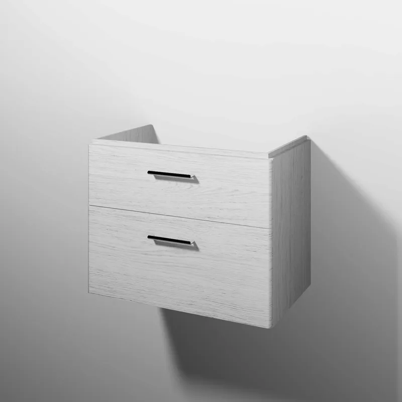 sanibel 5001 Waschtisch-Unterbau KF20455 Griff 2 Auszüge 730x575x455mm Linde-Hell