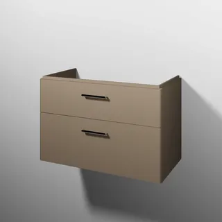 sanibel 5001 Waschtisch-Unterbau KF20667 Griff 2 Auszüge 870x575x455mm Sandgrau-Matt