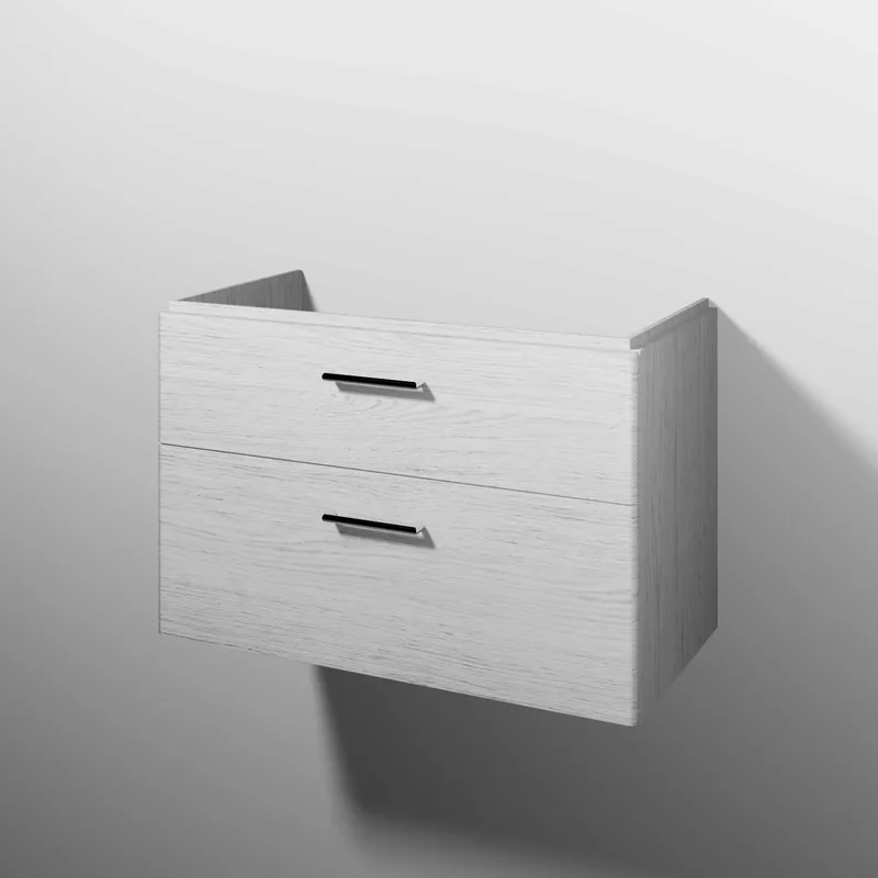 sanibel 5001 Waschtisch-Unterbau KF20655 Griff 2 Auszüge 870x575x455mm Linde-Hell