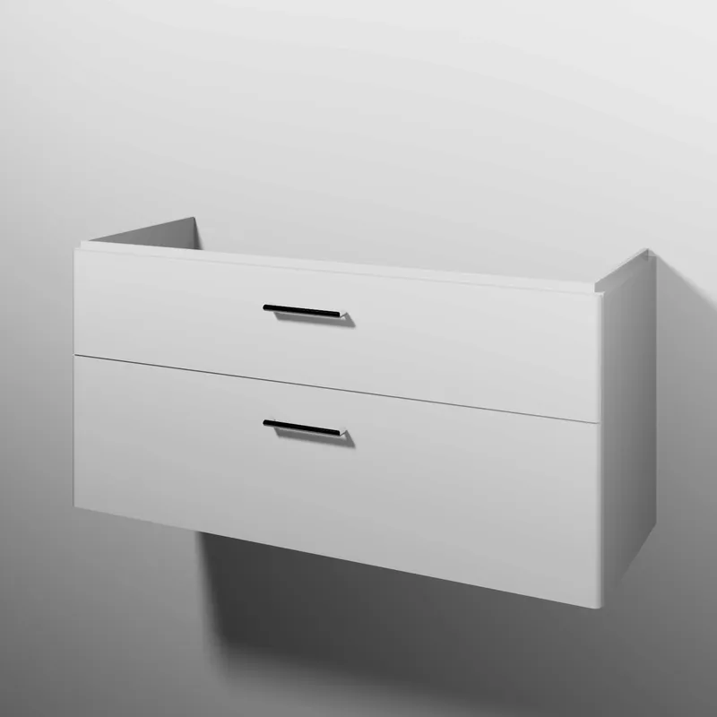 sanibel 5001 Waschtisch-Unterbau KF20878 Griff 2 Auszüge 1170x575x455mm Weiß-Glanz