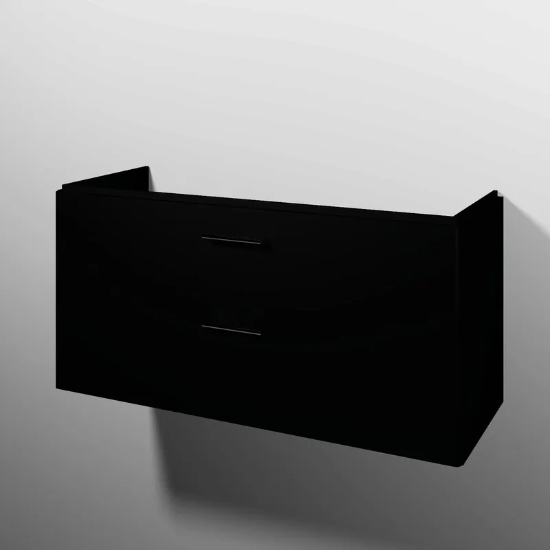 sanibel 5001 Waschtisch-Unterbau KF20808 Griff 2 Auszüge 1170x575x455mm Schwarz-Matt
