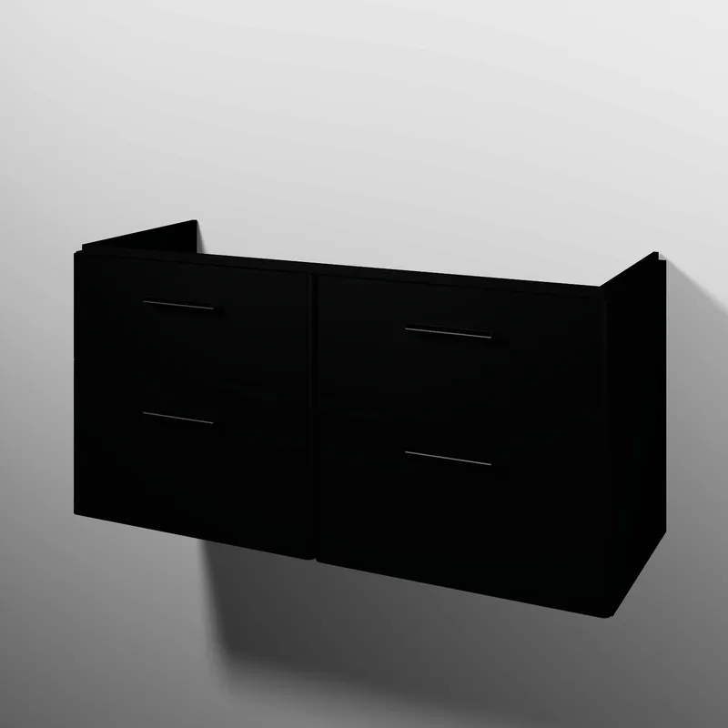 sanibel 5001 Waschtisch-Unterbau KF21808 Griff 4 Auszüge 1170x575x455mm Schwarz-Matt