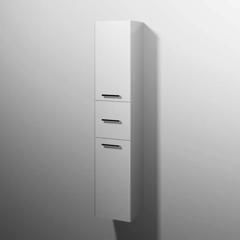sanibel 5001 Hochschrank KF13078L Griff 2T/1AZ links 350x1743x340mm Weiß-Glanz