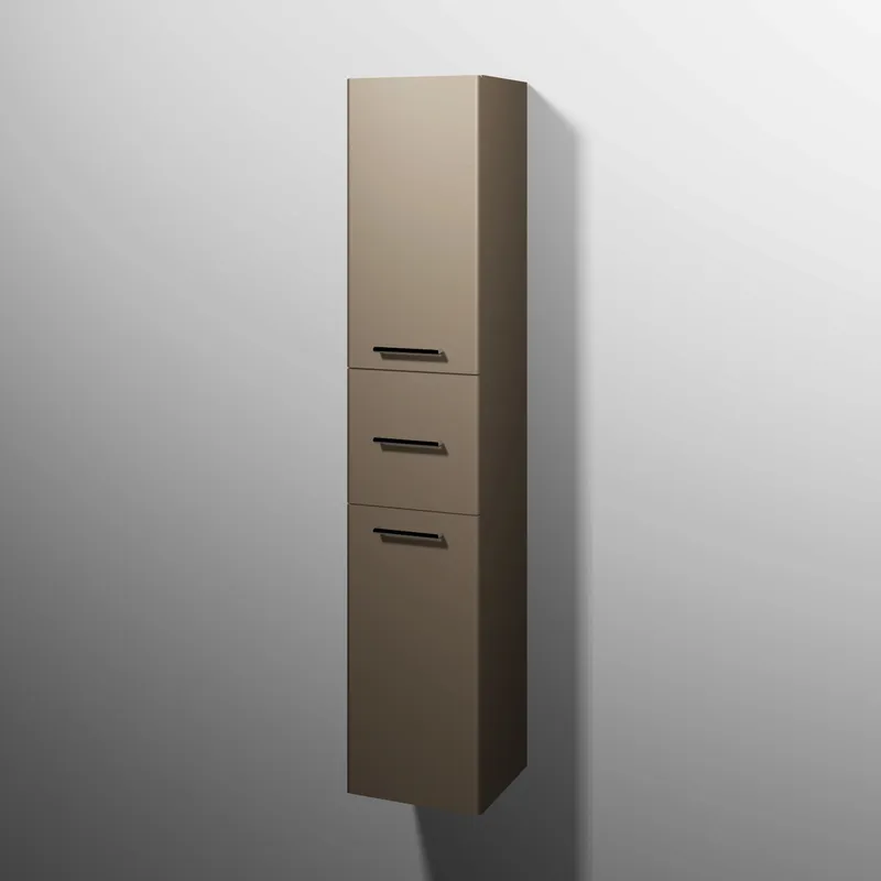 sanibel 5001 Hochschrank KF13067L Griff 2T/1AZ links 350x1743x340mm Sandgrau-Matt