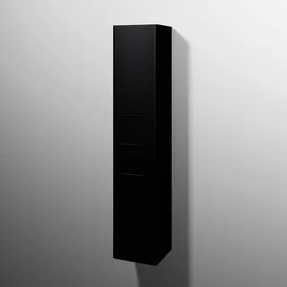 sanibel 5001 Hochschrank KF13008R Griff 2T/1AZ rechts 350x1743x340mm Schwarz-Matt – Bild 1