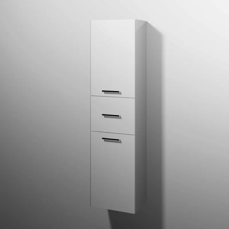 sanibel 5001 Hochschrank KF13578L Griff 2T/1AZ links 450x1743x340mm Weiß-Glanz