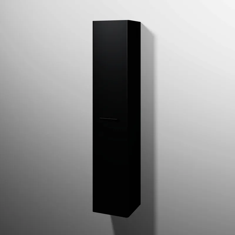sanibel 5001 Hochschrank KF10008 Griff drehbar 1T 350x1743x340mm Schwarz-Matt