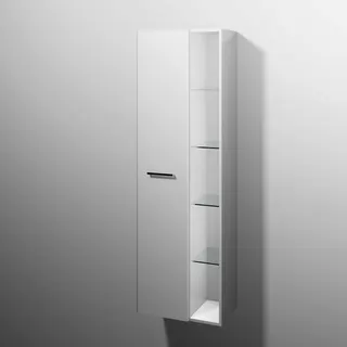 sanibel 5001 Stauraumschr. KF12078 Griff drehbar 1 Tür 550x1743x340mm Weiß-Glanz