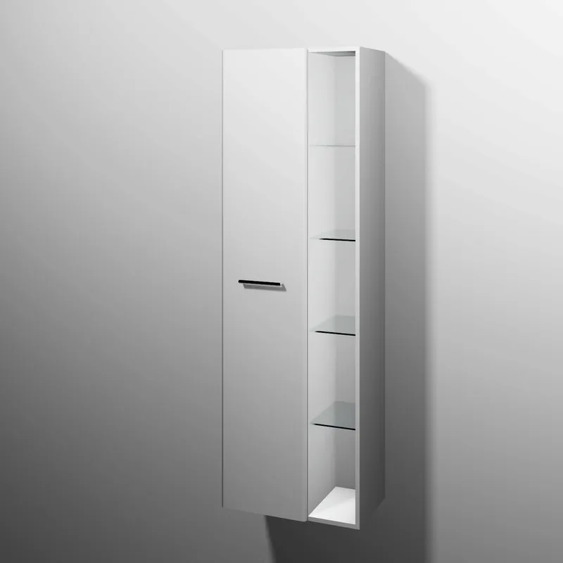 sanibel 5001 Stauraumschr. KF12001 Griff drehbar 1T 550x1743x340mm Weiß-Matt/Soft
