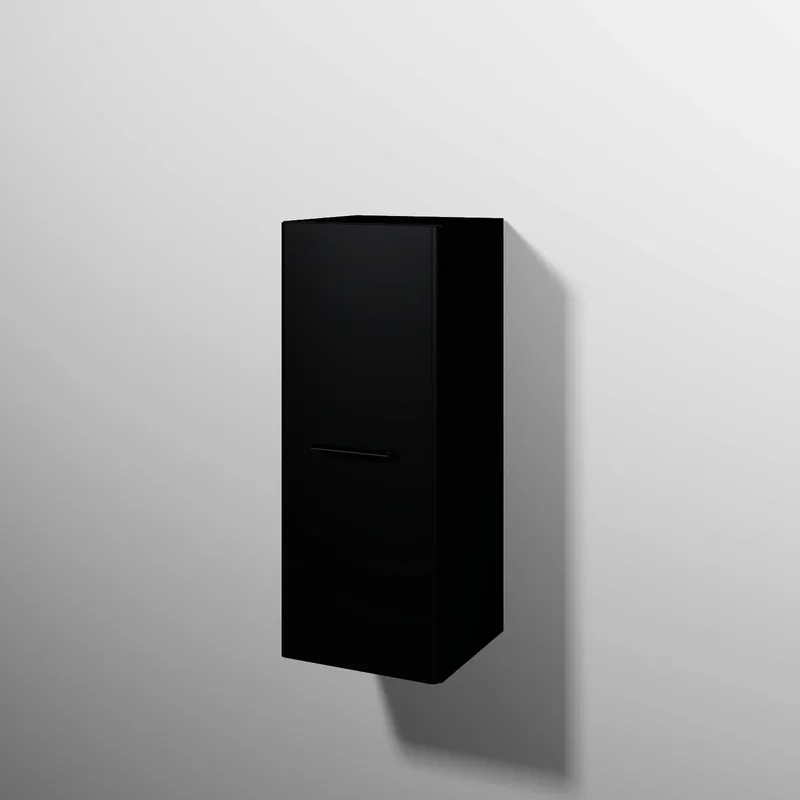 sanibel 5001 Mittelschrank KF11008 Griff drehbar 1T 350x872x340mm Schwarz-Matt