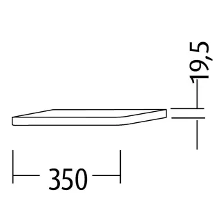 sanibel 5001 Abdeckplatte KF30001 351x19x343mm Weiß-Matt – Bild 2