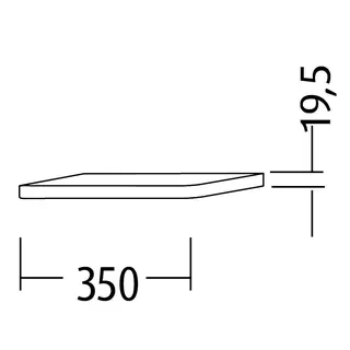 sanibel 5001 Abdeckplatte KF30037 351x19x343mm Eiche-Nebraska – Bild 2