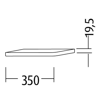 sanibel 5001 Abdeckplatte KF30059 351x19x343mm Eiche-Kansas – Bild 2