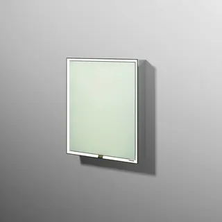 sanibel 5001 Spiegelschrank AB03078 LED Alu 1 Tür links 600x741x168mm Weiß-Glanz