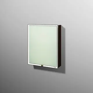 sanibel 5001 Spiegelschrank AB03050 LED Alu 1 Tür links 600x741x168mm Eiche-Tabak – Bild 1