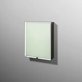 sanibel 5001 Spiegelschrank AB03137 LED Alu 1Tür rechts 600x750x168mm Eiche-Nebraska – Bild 1