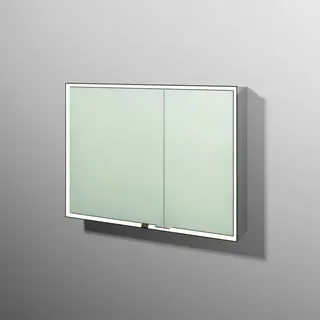 sanibel 5001 Spiegelschrank AB03478 LED Alu 2 Türen 1000x750x168mm Weiß-Glanz