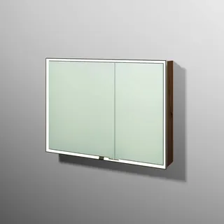 sanibel 5001 Spiegelschrank AB03485 LED Alu 2 Türen 1000x750x168mm Eiche-Natural