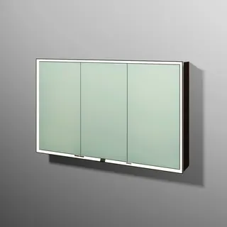 sanibel 5001 Spiegelschrank AB03650 LED Alu 3 Türen 1200x750x168mm Eiche-Tabak – Bild 1