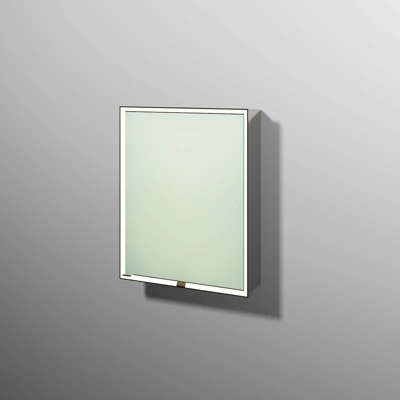 sanibel 5001 Spiegelschrank AB0416L LED Wandeinbau Alum. 1 Tür rechts 600x750x168mm
