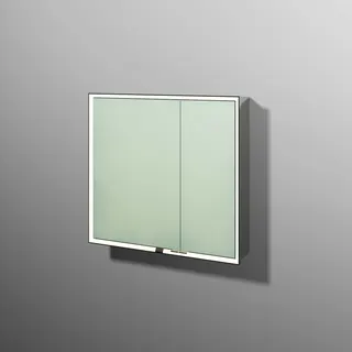 sanibel 5001 Spiegelschrank AB0426L LED Wandeinbau Alum. 2 Türen 800x750x168mm