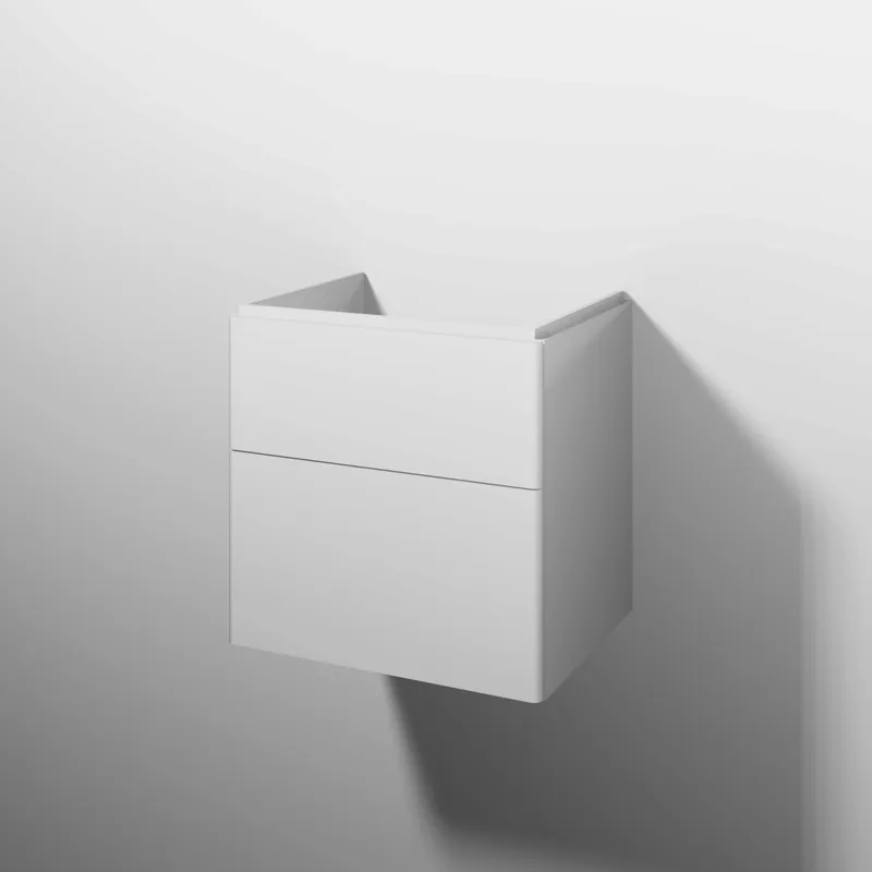 sanibel 5001 Waschtisch-Unterbau KF50278 Push 2 Auszüge 575x575x455mm Weiß-Glanz