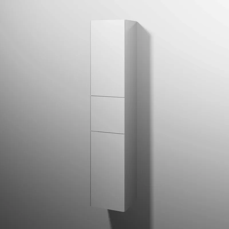 sanibel 5001 Hochschrank KF43078L Push 2T/1AZ links 350x1743x340mm Weiß-Glanz