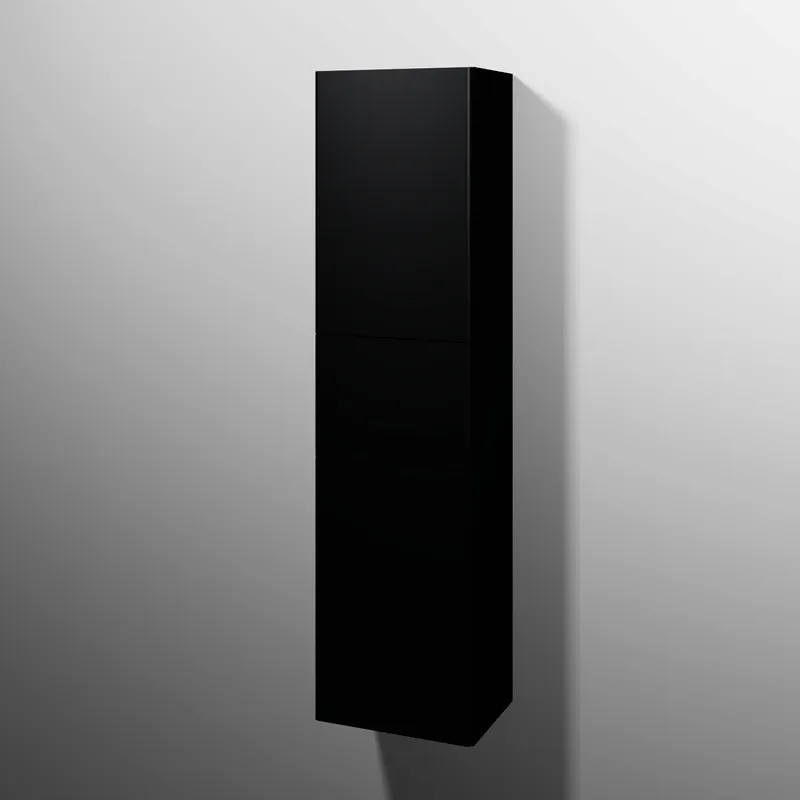sanibel 5001 Hochschrank KF43508R Push 2T/1AZ rechts 450x1743x340mm Schwarz-Matt
