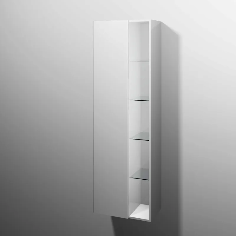 sanibel 5001 Stauraumschr. KF42078 Push drehbar 1 Tür 550x1743x340mm Weiß-Glanz