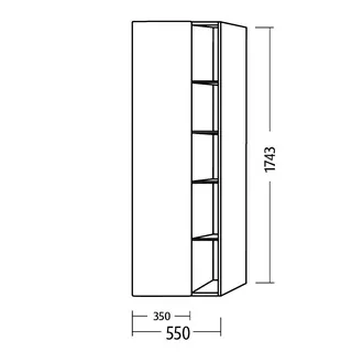sanibel 5001 Stauraumschr. KF42059 Push drehbar 1T 550x1743x340mm Eiche-Kansas – Bild 3
