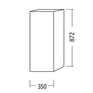 sanibel 5001 Mittelschrank KF41078 Push drehbar 1 Tür 350x872x340mm Weiß-Glanz – Bild 2