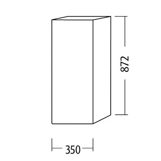 sanibel 5001 Mittelschrank KF41001 Push drehbar 1T 350x872x340mm Weiß-Matt/Soft – Bild 3