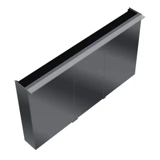 sanibel-Spiegelschrank FLEXPLUS SPUH140L LED 1406x800x200mm verspiegelt