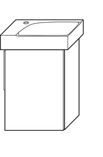 sanibel-Waschtisch-Unterbau 2.0 FLEX WUVE035R 350mm breit Tür rechts Basaltgrau – Bild 2