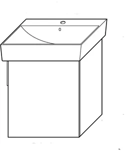 sanibel-Waschtisch-Unterbau 2.0 FLEX WVNR044R 440mm breit Tür rechts Basaltgrau – Bild 2