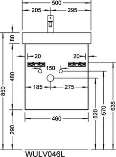 sanibel-Waschtisch-Unterbau 2.0 FLEX WULV046L 460mm breit Tür links Basaltgrau – Bild 3