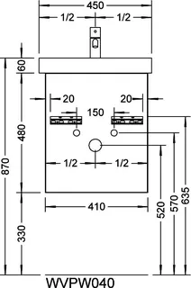 sanibel-Waschtisch-Unterbau 2.0 FLEX WVPW040L 410mm breit Tür links Basaltgrau – Bild 3