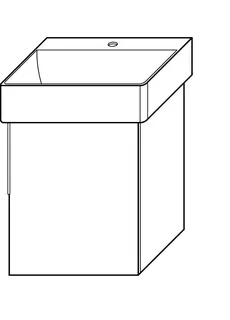 sanibel-Waschtisch-Unterbau 2.0 FLEX WVNG040R 400mm breit Tür rechts Basaltgrau – Bild 2