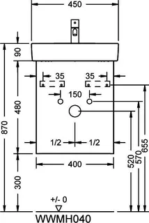 sanibel-Waschtisch-Unterbau 2.0 FLEX WWMH040R 400mm breit Tür rechts Basaltgrau – Bild 3